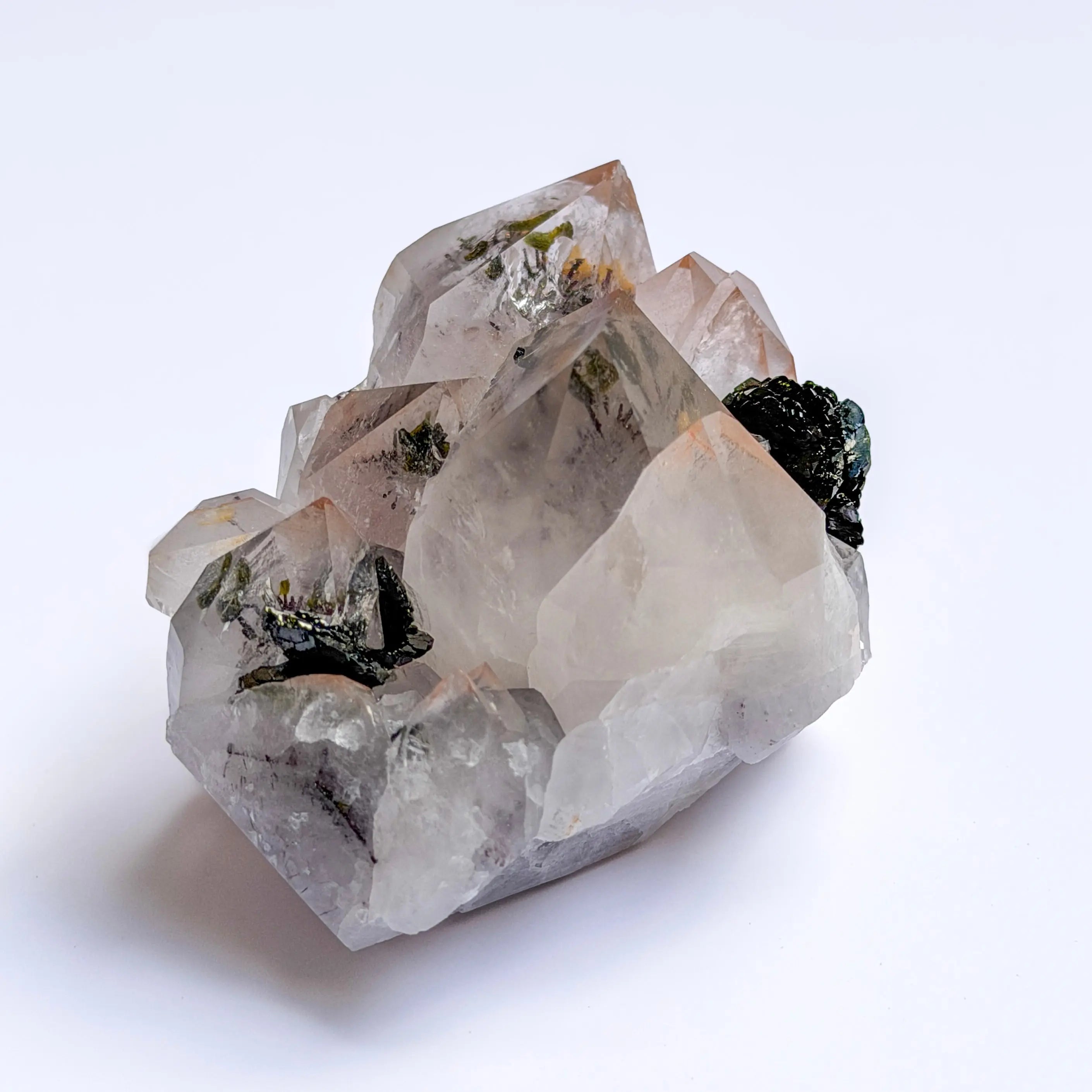 Garden Quartz with Epidote and Hematite Inclusions